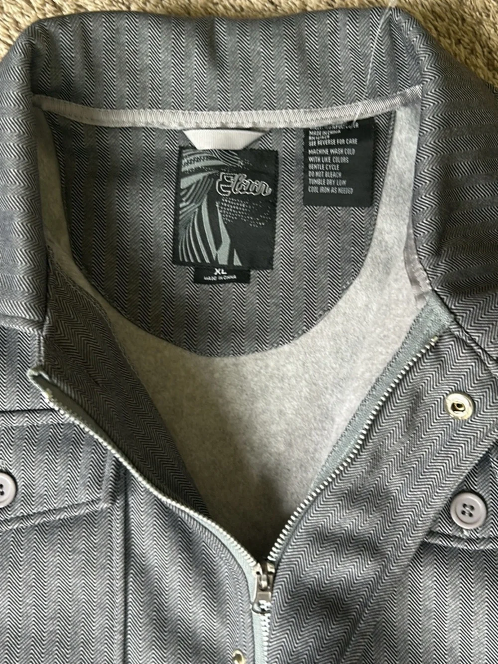 Eton Charcoal Gray Military Field Jacket
